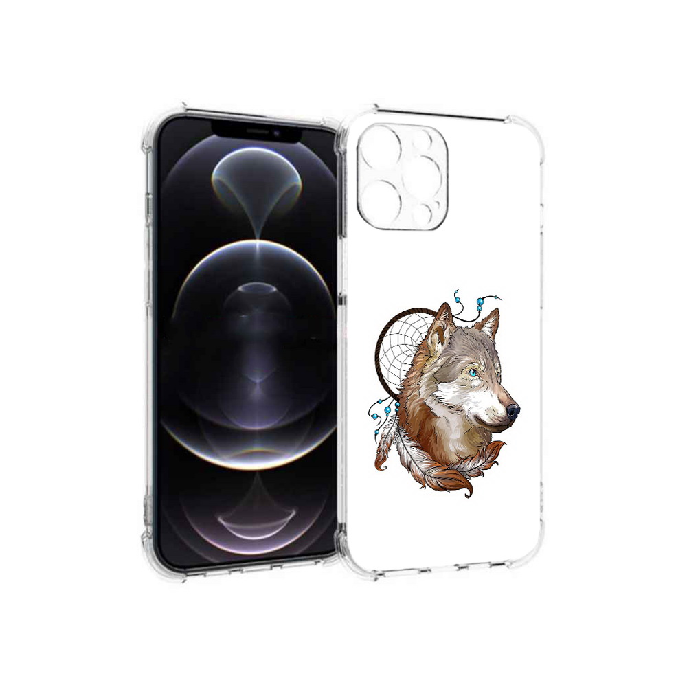 

Чехол MyPads Tocco для Apple iPhone 12 Pro Max волк и ловец снов (PT157374.616.269), Прозрачный, Tocco