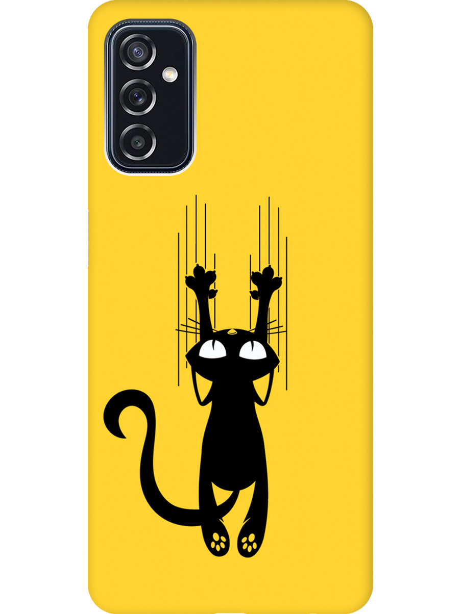 

Силиконовый чехол на Samsung Galaxy M52 5G с принтом "Кошечка царапка" матовый желтый, Желтый;прозрачный;черный, 734082171