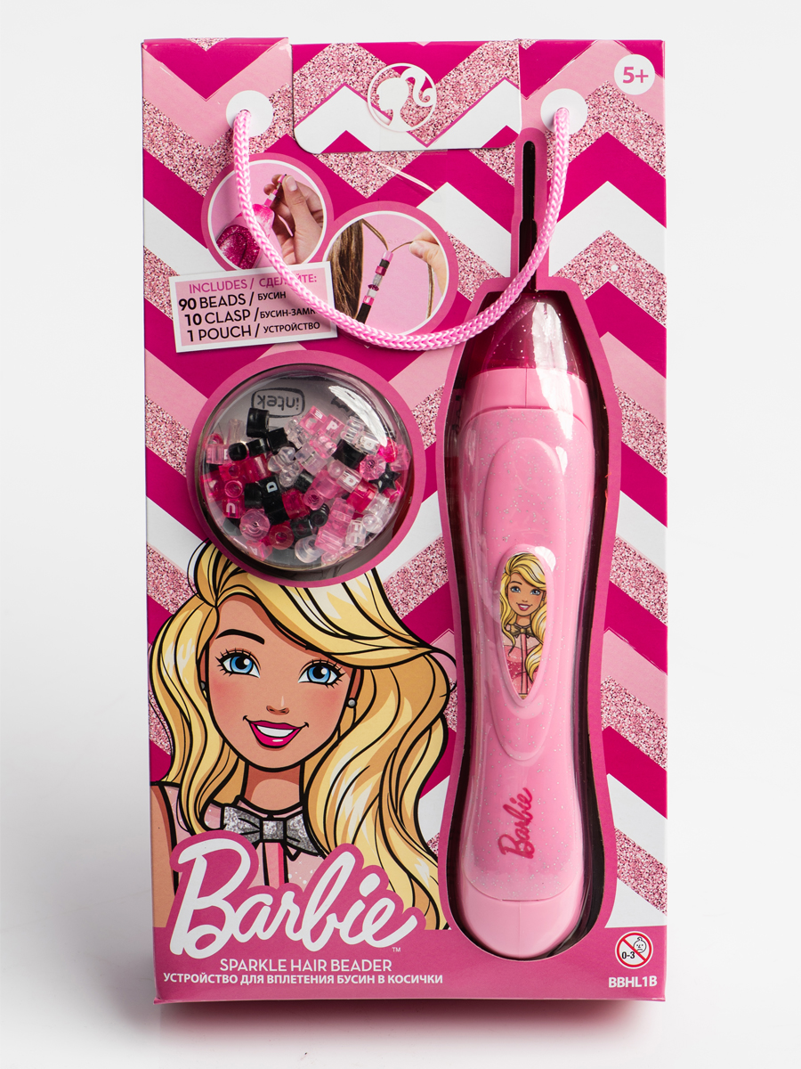Устройство для вплетения бусин в косички Barbie Sparkle Hair Beader + 100 бусин BBHL1B набор для создания украшений canal toys barbie создание ожерелий и браслетов