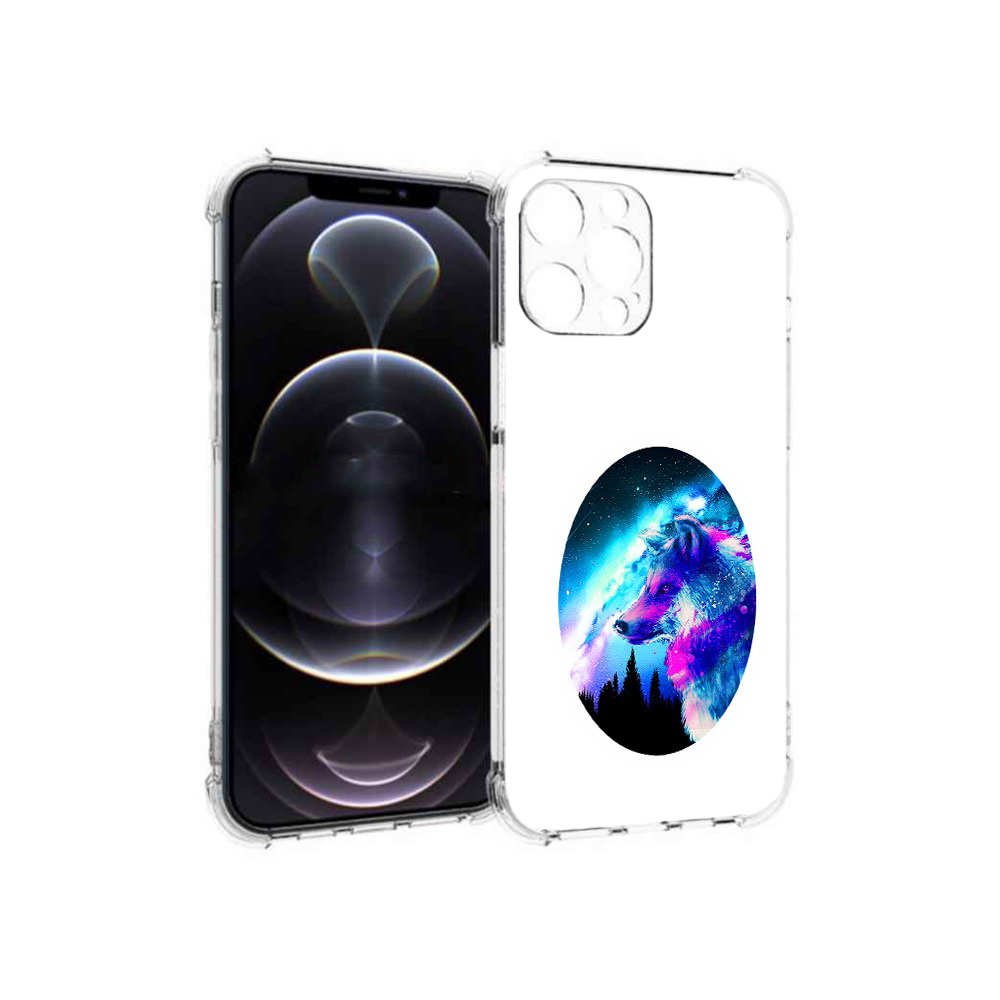 

Чехол MyPads Tocco для Apple iPhone 12 Pro Max голубой волк (PT157374.616.293), Прозрачный, Tocco