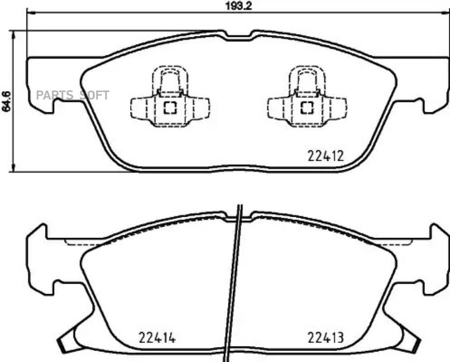

Комплект тормозных колодок BREMBO P24188