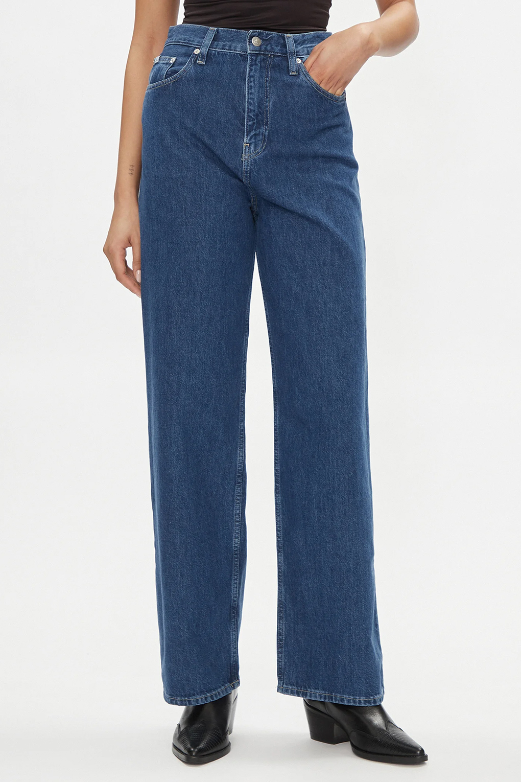 

Джинсы женские Calvin Klein Jeans J20J223428 синие 27, Синий, J20J223428
