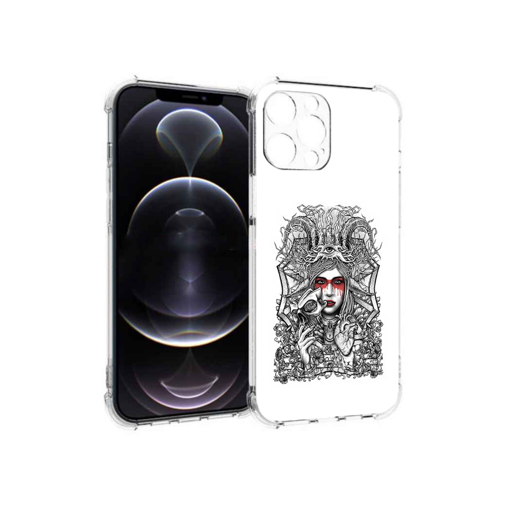

Чехол MyPads Tocco для Apple iPhone 12 Pro Max грусная девушка (PT157374.616.302), Прозрачный, Tocco