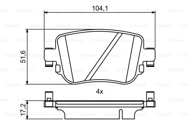 

Тормозные колодки Bosch дисковые 986494797