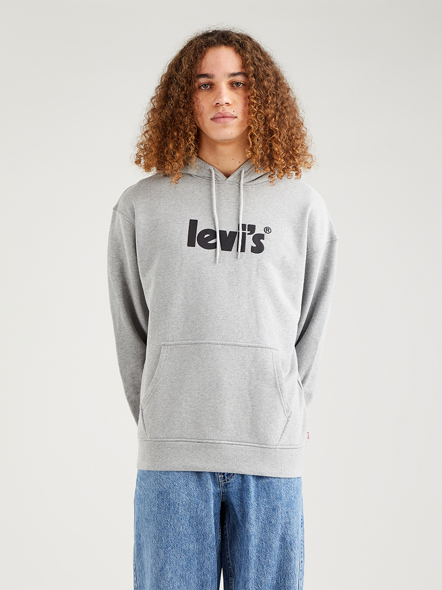 

Худи мужское Levi's 38479-0080 серое S, 38479-0080