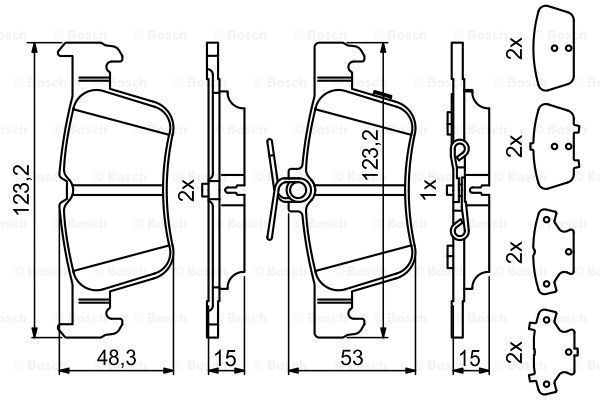 

Тормозные колодки Bosch дисковые 986494839