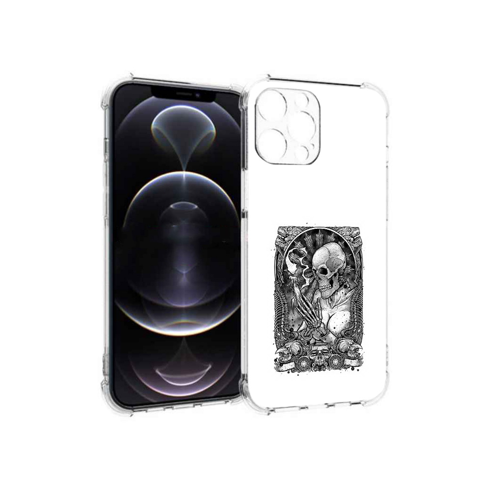 

Чехол MyPads Tocco для Apple iPhone 12 Pro Max девушка скелет (PT157374.616.316), Прозрачный, Tocco