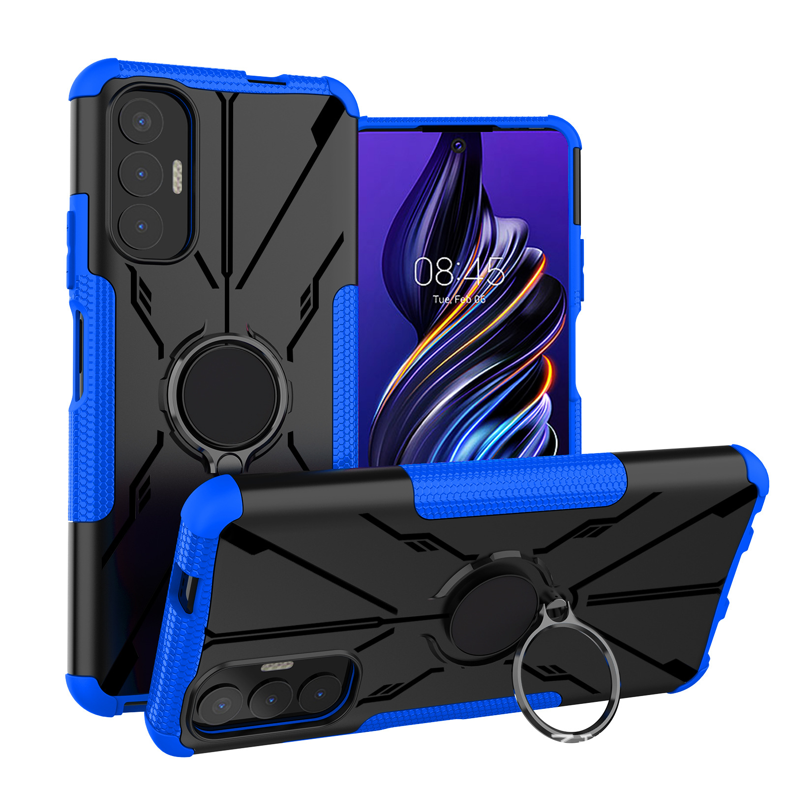 

Противоударный чехол MyPads для Tecno Pova 3 синий, Tecno Pova 3