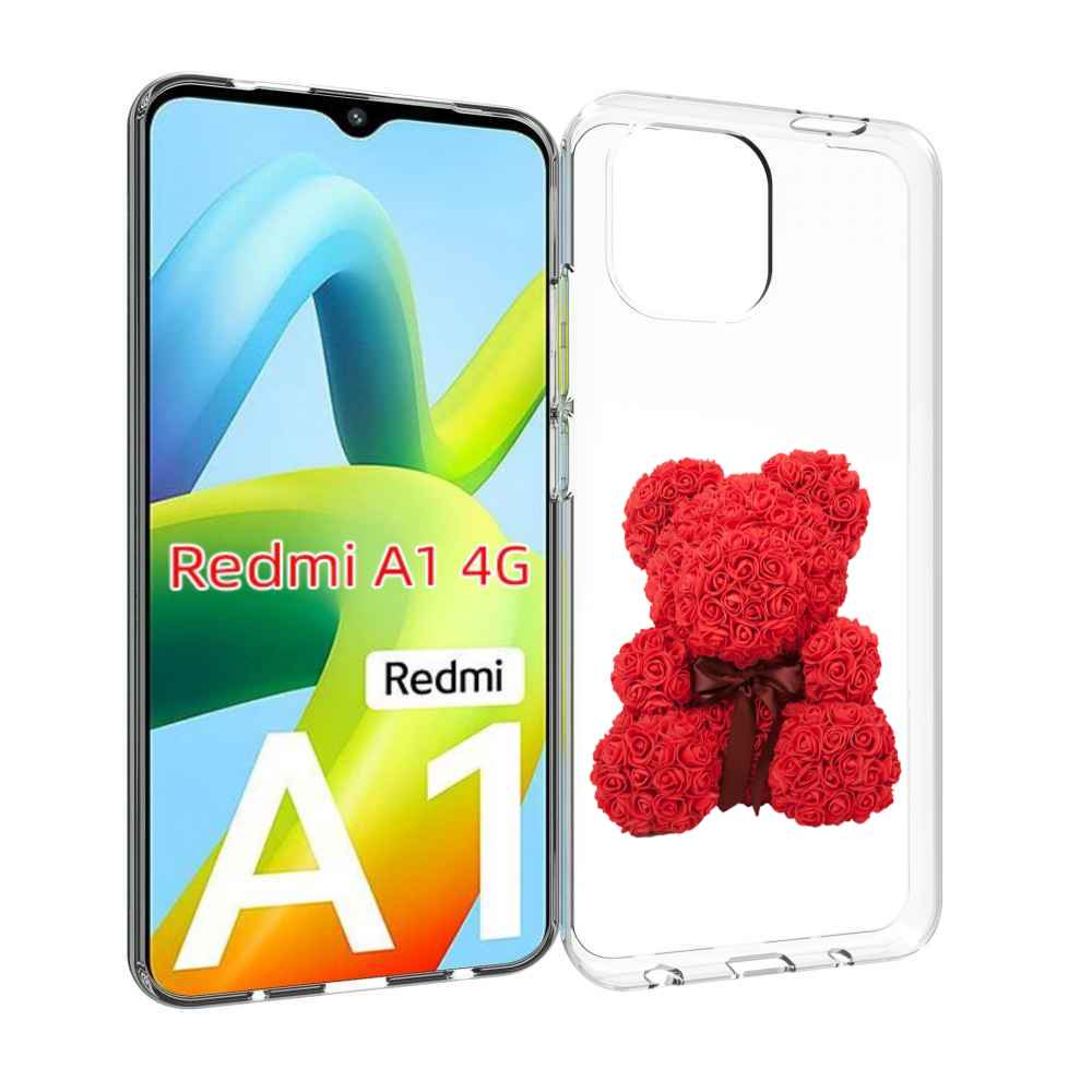 Чехол MyPads мишка-из-розочек для Xiaomi Redmi A1