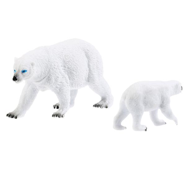 Купить Игрушка пластизоль Животные Мамы и малыши (белая медведица и медвежонок) Играем вместе, Играем Вместе,