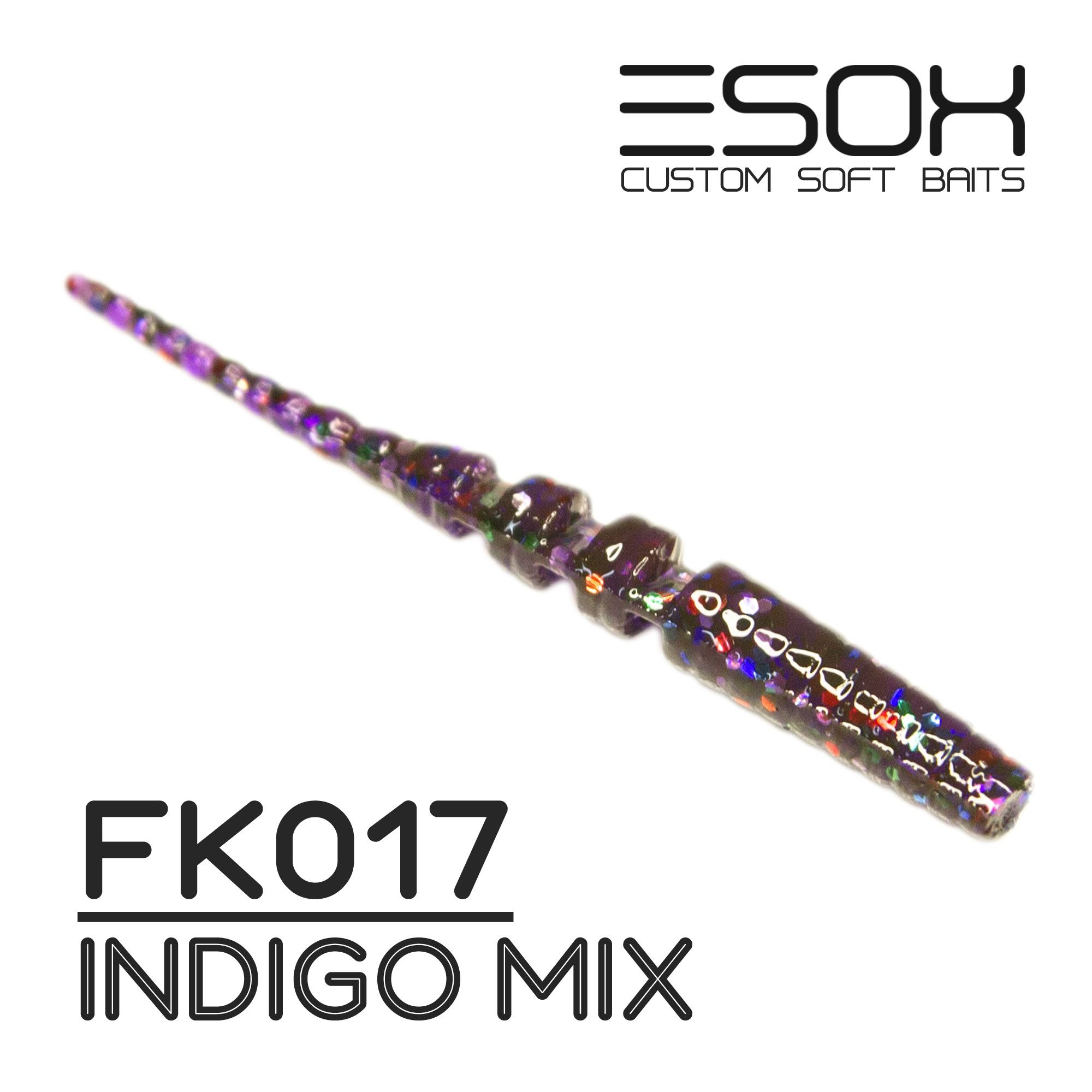 

Силиконовая приманка Esox Ivastick 40 мм цвет FK017 Indigo Mix 12 шт, Ivastick