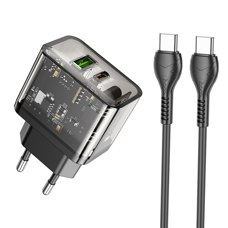 

Сетевое зарядное устройство Hoco type-c - type-c 1xUSB 3 А черный