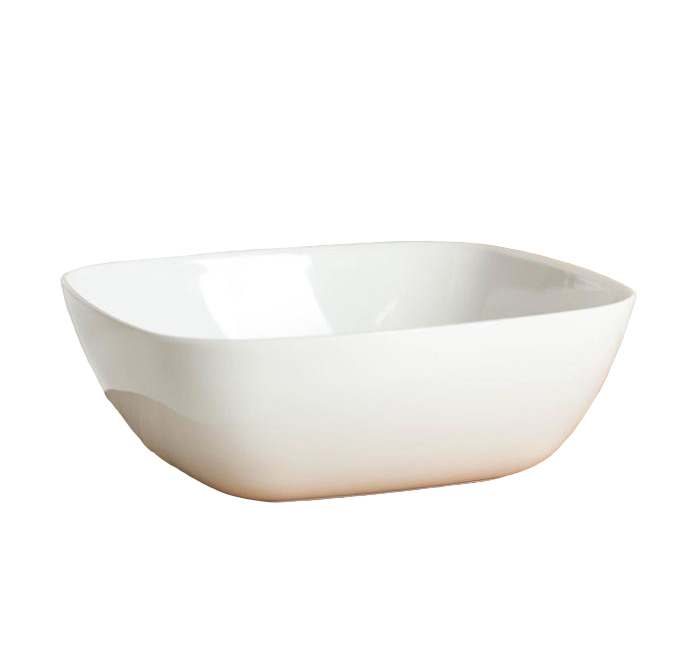 Тарелка глубокая «Квадро», 16x16 см, цвет белый
