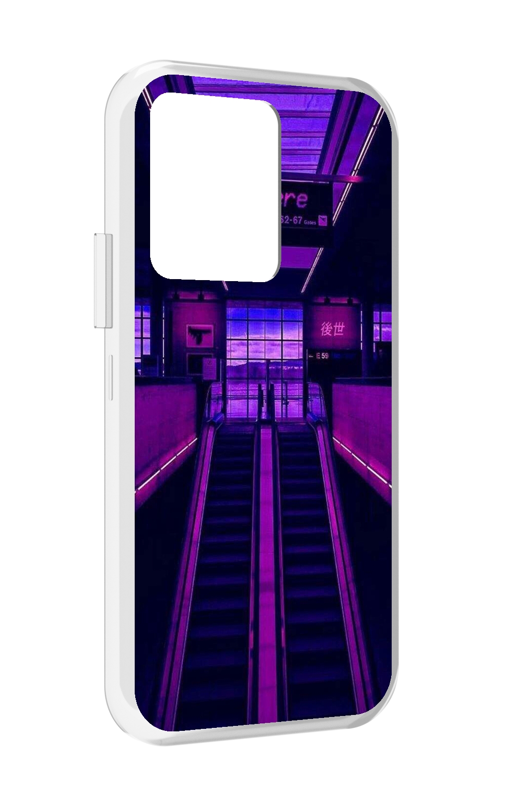 Чехол MyPads фиолетовый эскалатор для Vivo iQOO 10