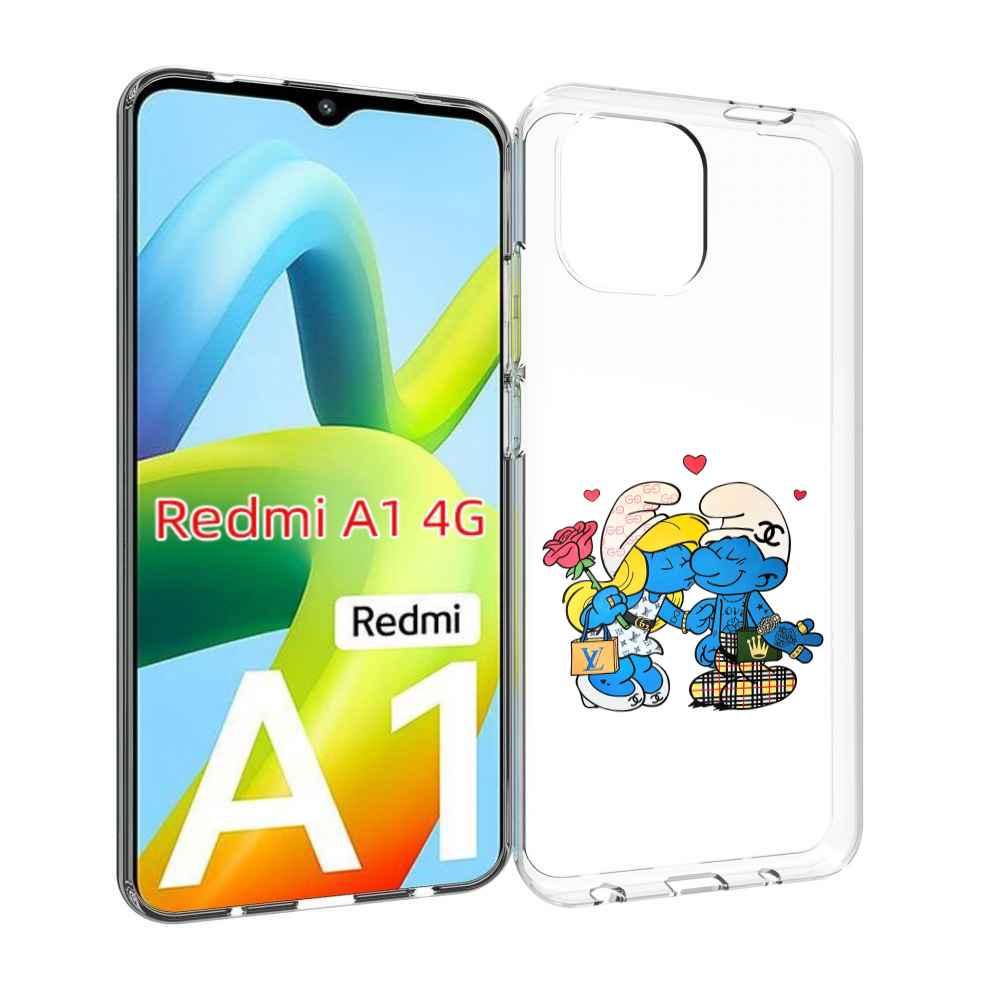 фото Чехол mypads модные-смурфики для xiaomi redmi a1