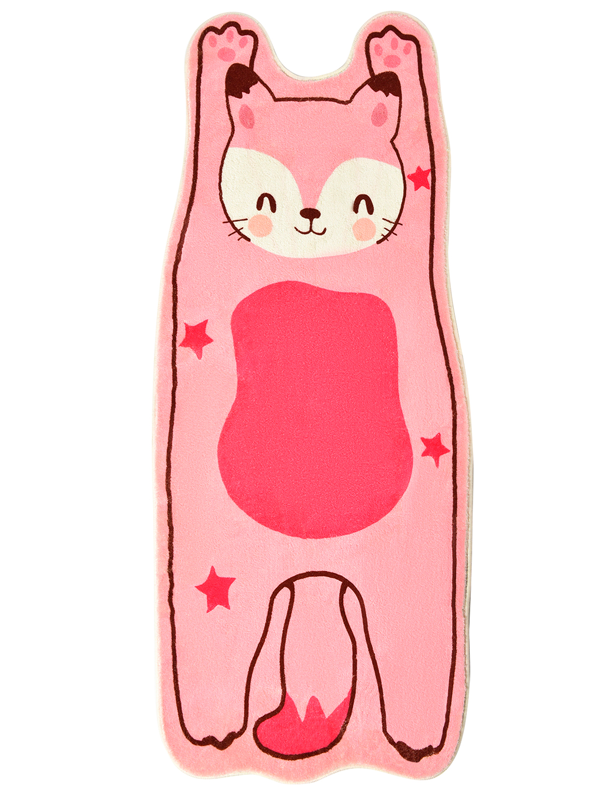 Детский прикроватный коврик GRAVIP розовый котик 120*50 см
