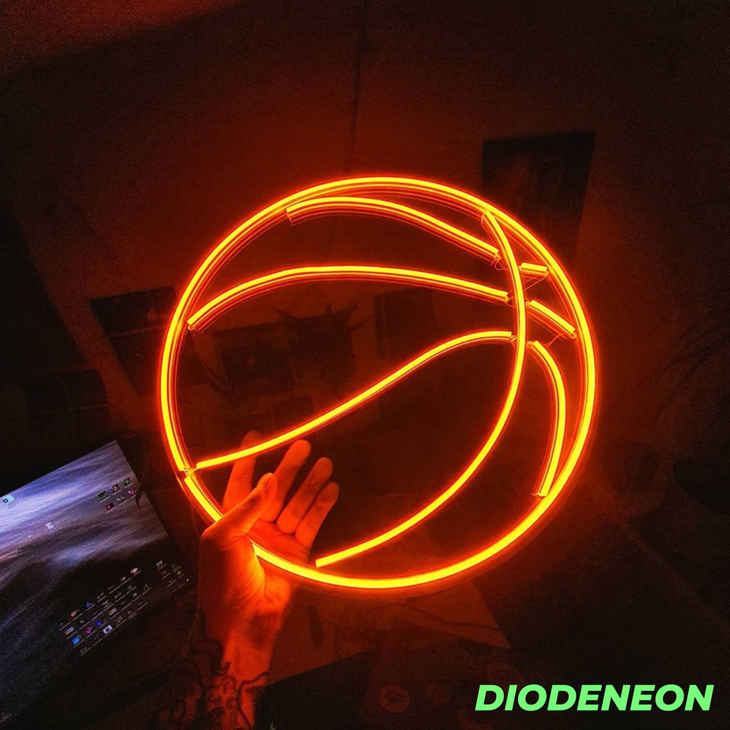 Неоновый LED светильник DIODENEON Баскетбольный мяч