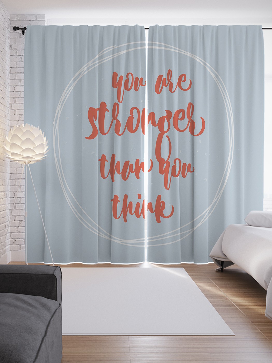 

Шторы JoyArty с фотопечатью "Вера в свои силы" из сатена, 290х265 см, Вера в свои силы