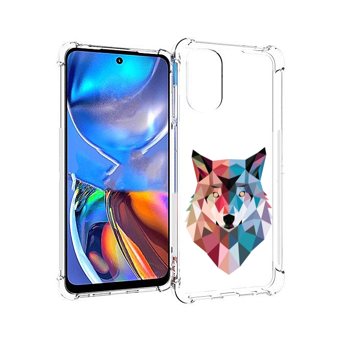 

Чехол MyPads Геометрический-волк для Motorola Moto E32, Прозрачный, Tocco