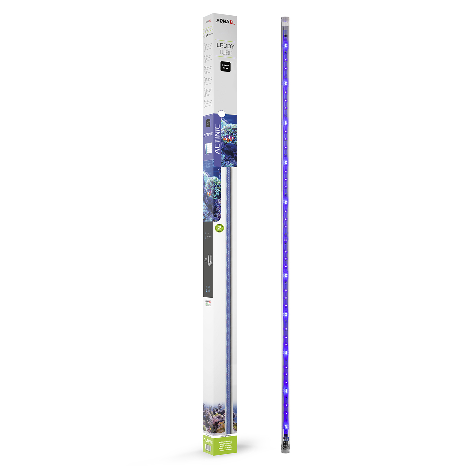 

Светодиодная LED лампа для аквариума Aquael Leddy Tube Actinic 2.0, 17 Вт, 1015 х 20 мм, Leddy Tube