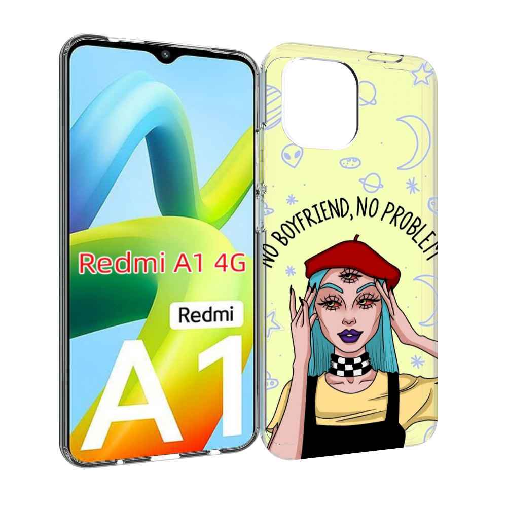 

Чехол Mypads Нет-Проблем-Нет-Мужчин Женский Для Xiaomi Redmi A1, Прозрачный, Tocco