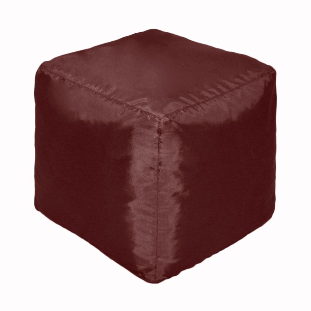 фото Бескаркасный пуф-куб pazitif бмо9 one size, оксфорд, бордовый