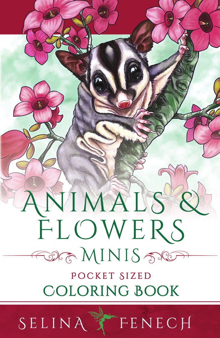 

Animals and Flowers Minis - Pocket Sized Coloring Book