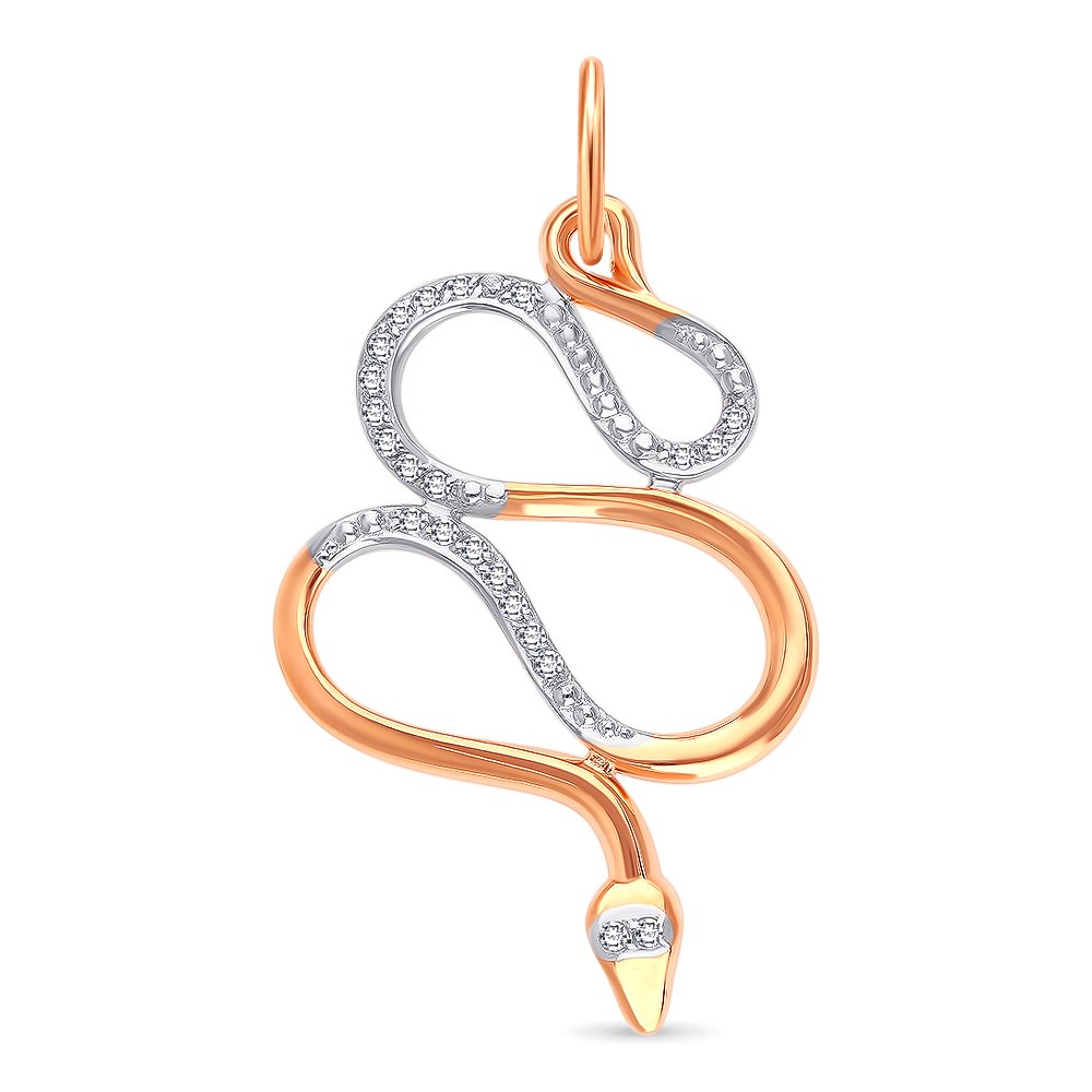 

Подвеска из красного золота 585Gold 303002659, фианит, 303002659