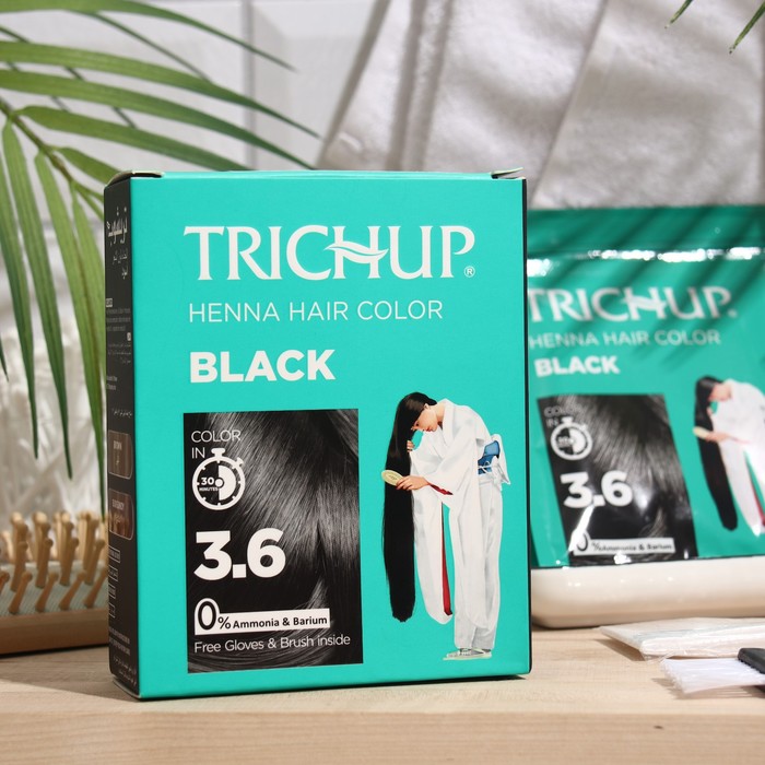 

Хна для волос Trichup Heena чёрный, № 3.6, 60 г