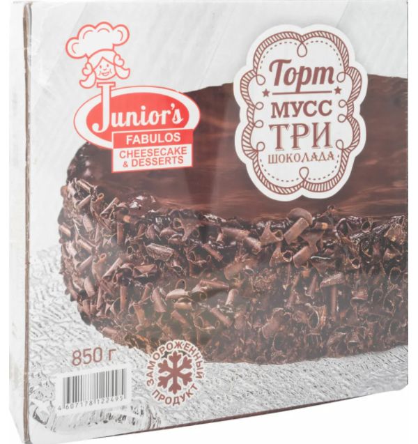 

Торт-мусс Junior`s Три шоколада 850 г