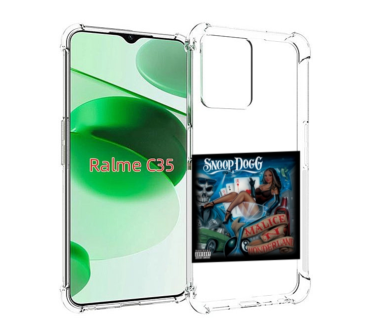 

Чехол MyPads Snoop Dogg MALICE N WONDERLAND для Realme C35 / Narzo 50A Prime, Прозрачный, Tocco