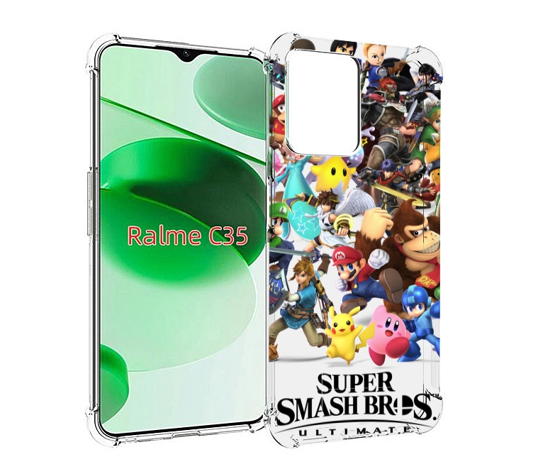 

Чехол MyPads Super Smash Bros для Realme C35 / Narzo 50A Prime, Прозрачный, Tocco