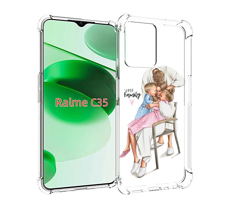 

Чехол MyPads Super-family для Realme C35 / Narzo 50A Prime, Прозрачный, Tocco