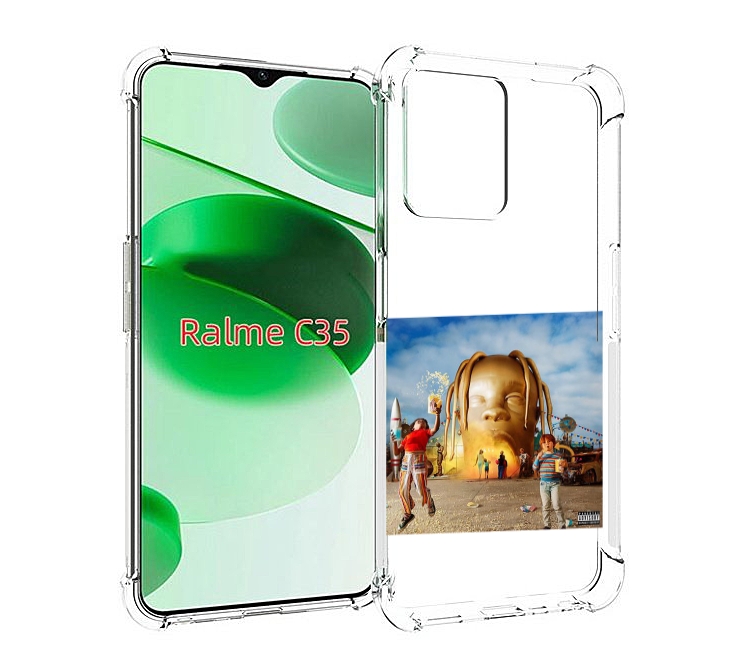 

Чехол MyPads Travis Scott - Astroworld для Realme C35 / Narzo 50A Prime, Прозрачный, Tocco