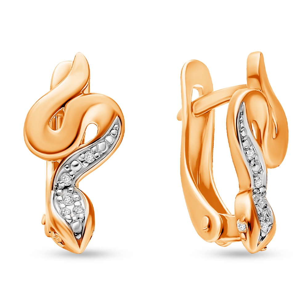 

Серьги из серебра 585Gold 702011337, фианит, 702011337