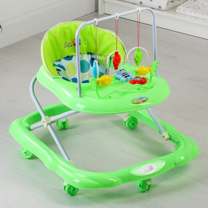 

Ходунки «BUGGY», зеленый, 6 колес, муз., свет