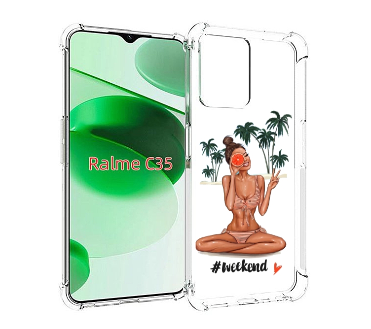 

Чехол MyPads Weekend для Realme C35 / Narzo 50A Prime, Прозрачный, Tocco