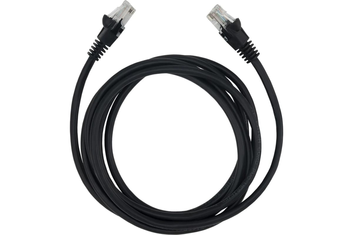 

Патч-корд Buro RJ-45 - RJ-45 вилка-вилка 2м черный