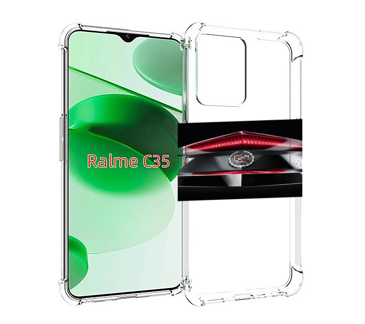 

Чехол MyPads cadillac 3 мужской для Realme C35 / Narzo 50A Prime, Прозрачный, Tocco