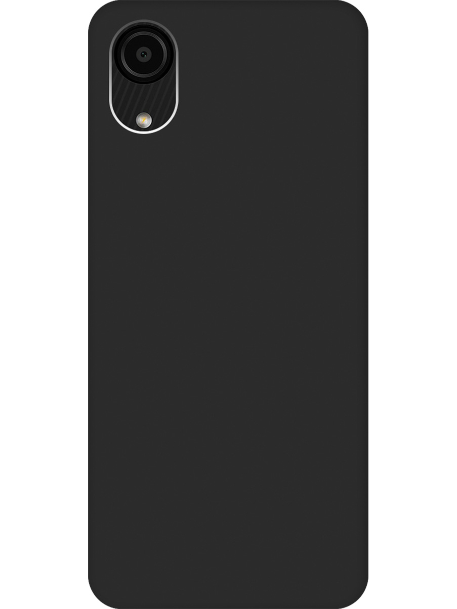 

Силиконовый чехол на Samsung Galaxy A03 Core матовый черный, 735001213