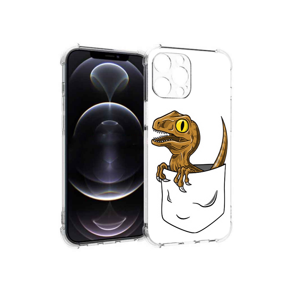 

Чехол MyPads Tocco для Apple iPhone 12 Pro Max динозавр в кармане (PT157374.616.327), Прозрачный, Tocco