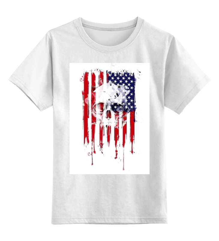 

Детская футболка классическая Printio Американский череп, р. 104, Белый, 0000000680313