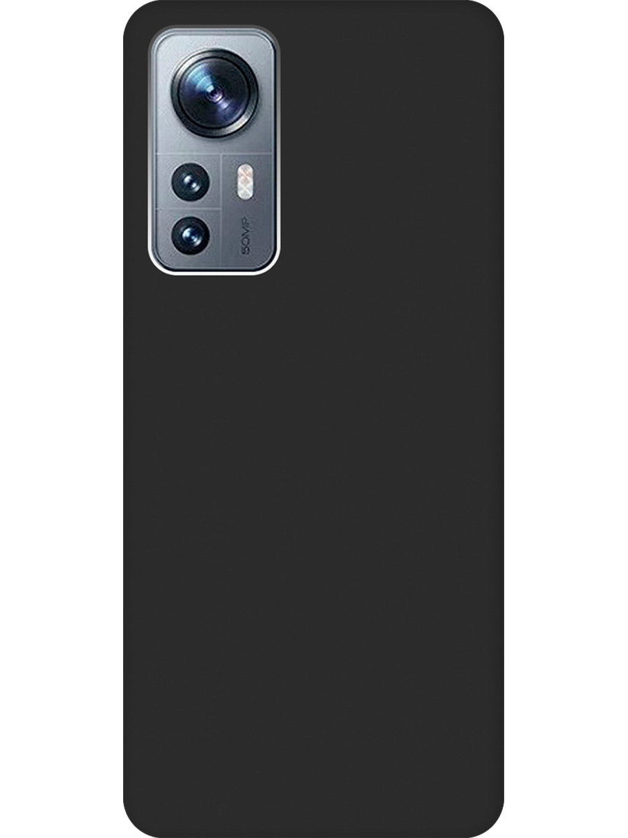 

Силиконовый чехол на Xiaomi 12/12X/12S матовый черный, 734580813