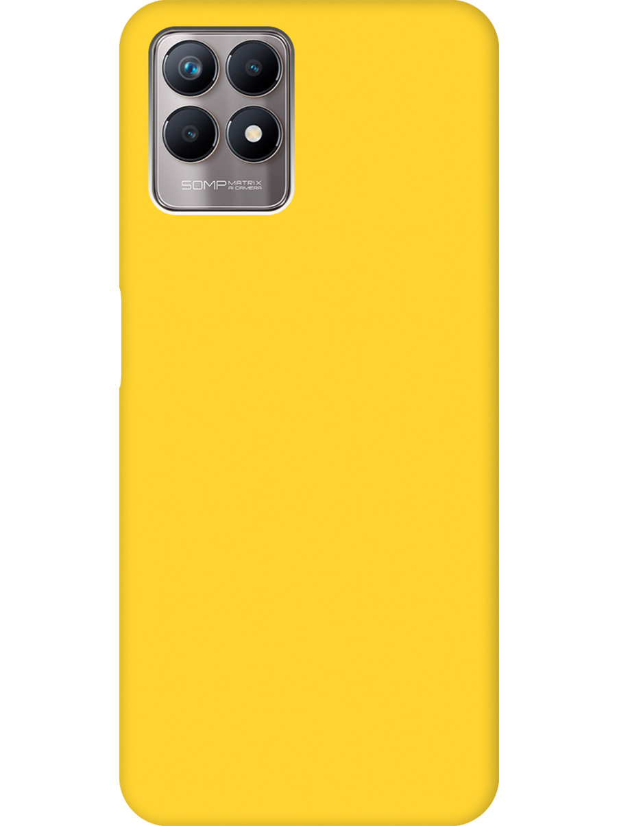 

Силиконовый чехол на Realme 8i матовый желтый, 735001021