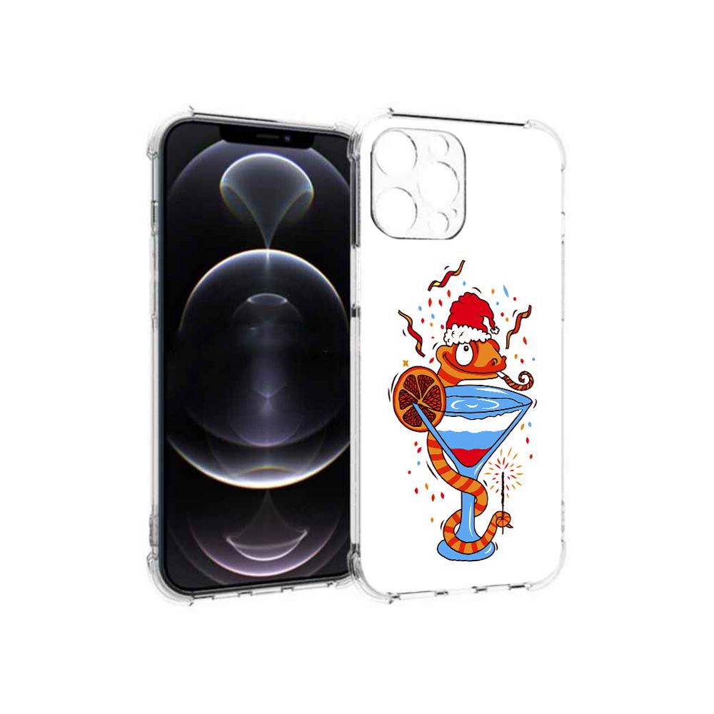 

Чехол MyPads Tocco для Apple iPhone 12 Pro Max змейка (PT157374.616.364), Прозрачный, Tocco