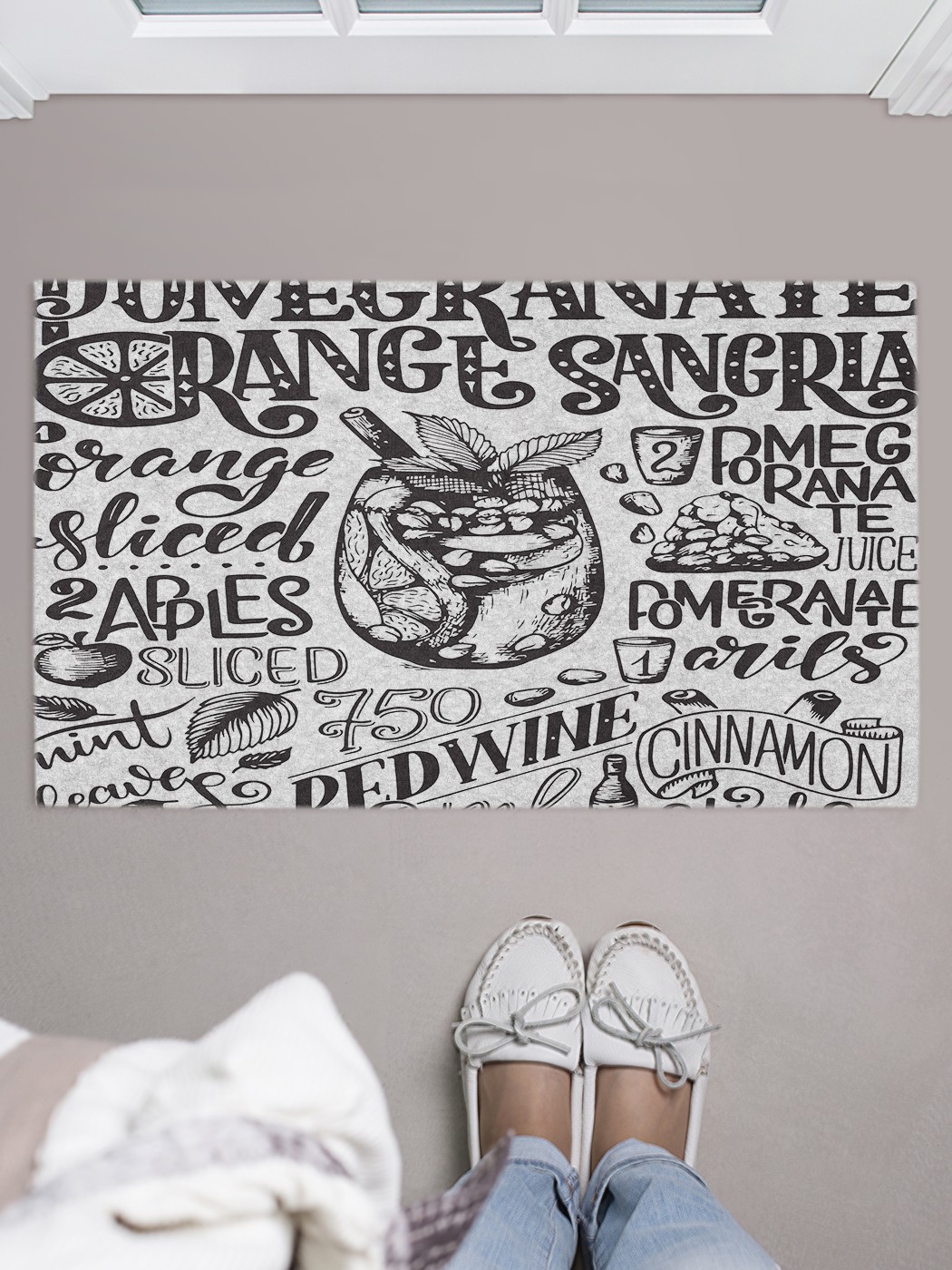 

Придверный коврик в прихожую для обуви, на резиновой основе, 75x45 см door_84323 JoyArty