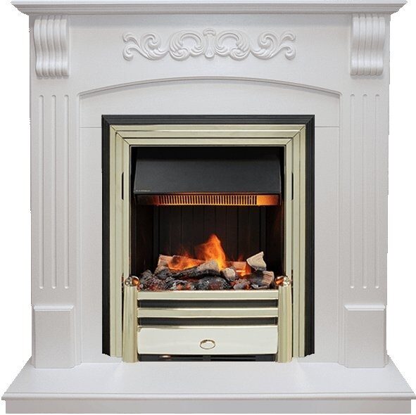 

Электрокамин Dimplex Sorrento угловой (белый дуб) с очагом Cavendish
