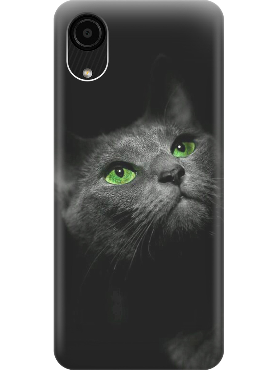 

Силиконовый чехол на Samsung Galaxy A03 Core с принтом "Зеленоглазая кошка", Прозрачный;зеленый;серый;черный, 735001211