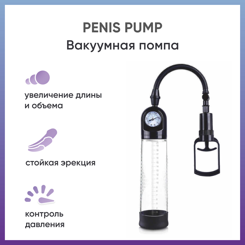 Вакуумная помпа Penis Pump Powerup, прозрачная
