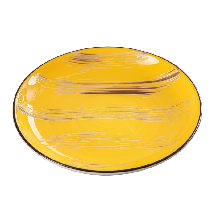 Тарелка десертная Scratch, d=17,5 см, цвет жёлтый